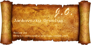 Jankovszky Orsolya névjegykártya